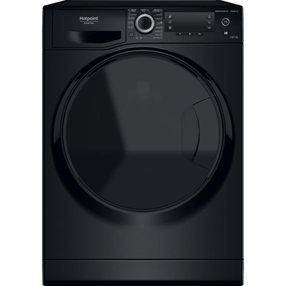 Attēls no Hotpoint | Washing Machine With Dryer | NDD 11725 BDA EE | Energy efficiency class E | Front loading | Washing capacity 11 kg | 1551 RPM | Depth 61 cm | Width 60 cm | Display | LCD | Drying system | Drying capacity 7 kg | Steam function | Black