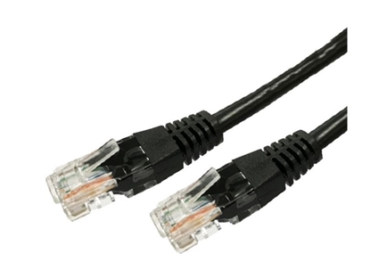 Изображение Kabel Patchcord miedziany kat.5e RJ45 UTP 2m. czarny  - paczka 10 sztuk