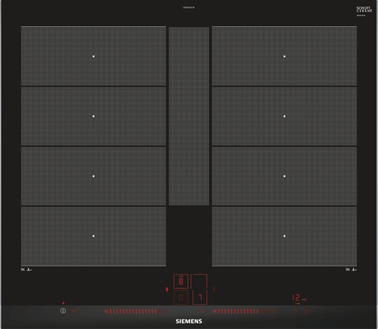 Изображение Siemens EX675LYC1E hob Black, Stainless steel Built-in Zone induction hob 4 zone(s)