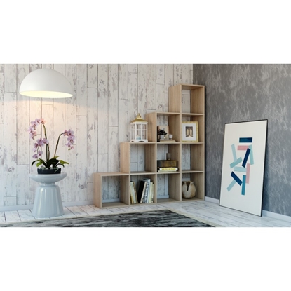 Attēls no Topeshop STEP SONOMA 4X4 living room bookcase