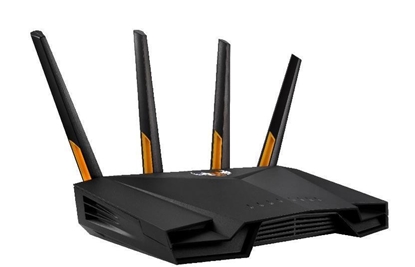 Picture of Wireless Router|ASUS|Wireless Router|3000 Mbps|Mesh|Wi-Fi 5|Wi-Fi 6|IEEE 802.11a/b/g|IEEE 802.11n|USB 3.1|1 WAN|4x10/100/1000M|Number of antennas 4|TUF-AX3000