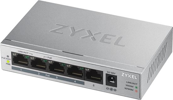 Изображение Zyxel GS1005-HP 5-Port Desktop PoE+ Switch