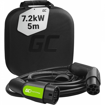 Attēls no Green Cell EV09 electric vehicle charging cable Type 2 7,2kW 5 m