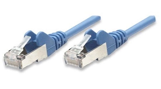 Picture of Intellinet Network Patch Cable, Cat5e, 5m, Blue, CCA, SF/UTP, PVC, RJ45, Gold Plated Contacts, Snagless, Booted, Lifetime Warranty, Polybag