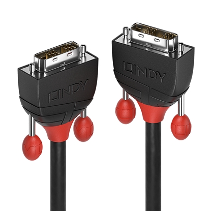 Attēls no Lindy 2m DVI-D Single Link Cable, Black Line