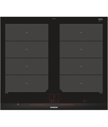 Picture of Siemens EX675LXC1E hob Black, Stainless steel Built-in Zone induction hob 4 zone(s)