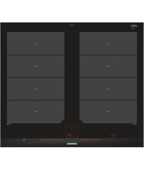 Picture of Siemens EX675LXC1E hob Black, Stainless steel Built-in Zone induction hob 4 zone(s)