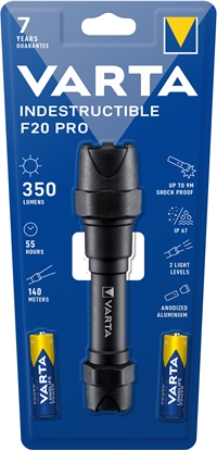 Attēls no Varta Indestructible F20 Pro Black Hand flashlight LED