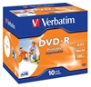 Изображение 1x10 Verbatim DVD-R 4,7GB 16x Speed, Jewel Case, printable