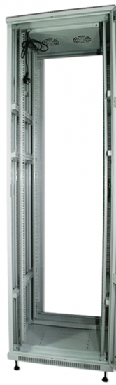Picture of 42U Grīdas komutācijas skapis ar ventilatoru/ 600x600x2078mm/ Bez durvīm/Pelēks/Nesalikts