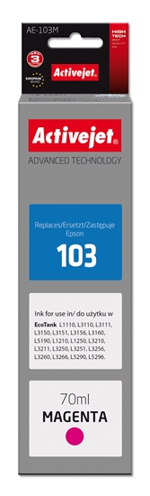 Picture of Activejet AE-103M Ink (replacement for Epson 103 C13T00S34A; Supreme; 70 ml; magenta)