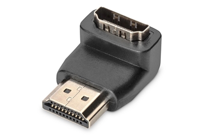 Изображение Adapter HDMI HighSpeed z Ethernetem 4K 60Hz UHD Typ HDMI A kątowy/HDMI A M/Ż Czarny