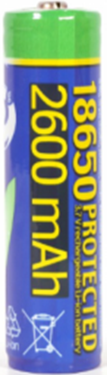 Изображение Akumulators Energenie Lithium-ion 18650 Protected 2600 mAh