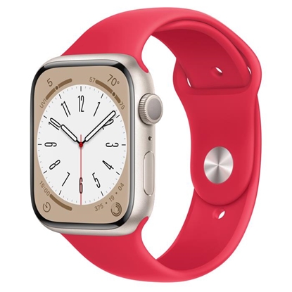 Picture of Apple Watch Series 8 GPS 45mm (PRODUCT)RED Aluminium Case with (PRODUCT)RED Sport Band - Regular