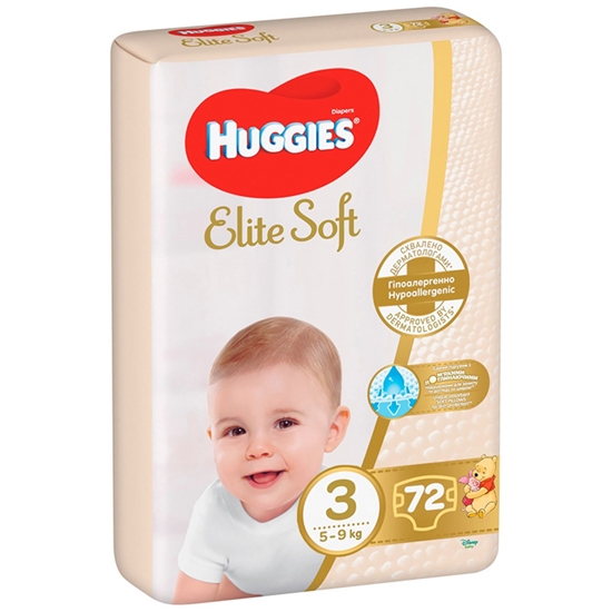 Изображение Autiņbiksītes Huggies Elite Soft 3 MP 5-9kg 72gab.