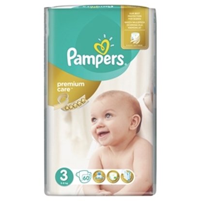 Изображение Autiņbiksītes Pampers Premium Care 60gab