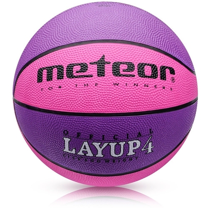 Attēls no Basketbola bumba METEOR LAYUP 4 pink/purple