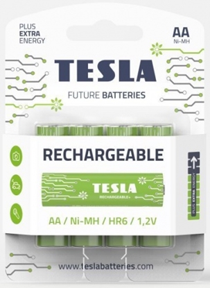 Attēls no Batteries Tesla AA Rechargeable+ HR06 2400 mAh (4 pcs) (16060421)
