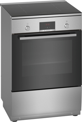 Picture of Bosch Serie 4 HLN39A050U cooker Freestanding cooker Zone induction hob Black, Grey A
