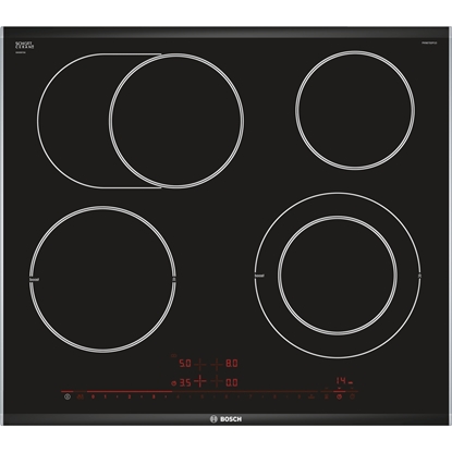 Attēls no Bosch Serie 8 PKN675DP1D hob Black, Stainless steel Built-in Ceramic 4 zone(s)
