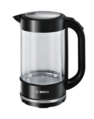 Attēls no Bosch TWK70B03 electric kettle 1.7 L 2400 W Black, Transparent