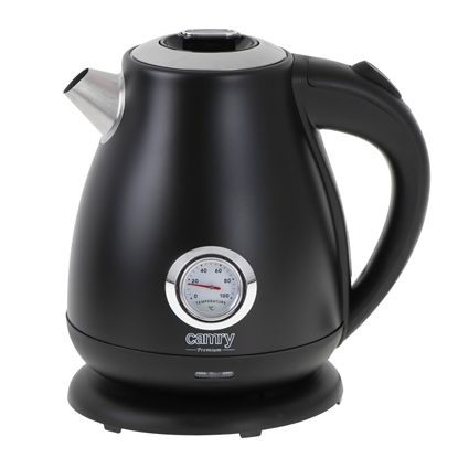 Picture of Camry | Kettle with a thermometer | CR 1344 | Electric | 2200 W | 1.7 L | Stainless steel | 360° rotational base | Black