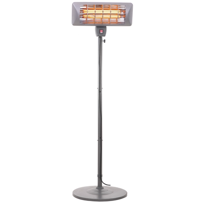 Attēls no Camry Standing Heater CR 7737 Patio heater, 2000 W, Number of power levels 2, Suitable for rooms up to 14 m², Grey, IP24