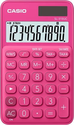Picture of CASIO CALCULATOR POCKET SL-310UC-RD RED, 10 DIGIT DISPLAY