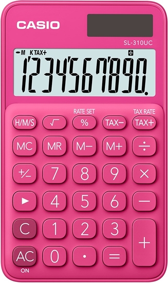 Picture of CASIO CALCULATOR POCKET SL-310UC-RD RED, 10 DIGIT DISPLAY
