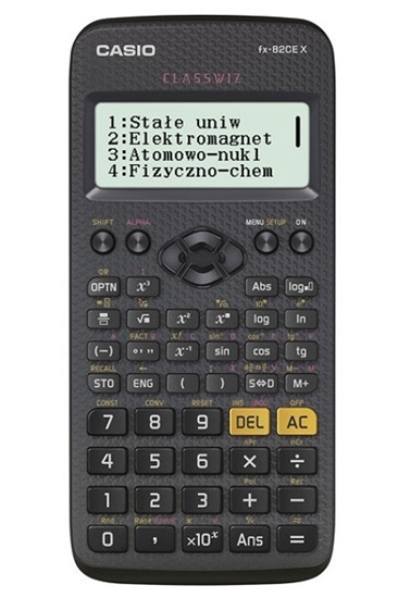 Picture of CASIO CALCULATOR SCIENTIFIC FX 82CEX BLACK, 12-DIGIT DISPLAY