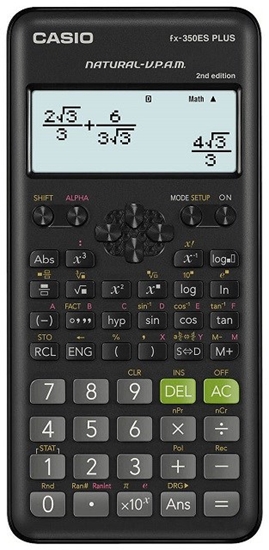 Picture of CASIO CALCULATOR SCIENTIFIC FX-350ESPLUS-2 BLACK, 12 DIGIT DISPLAY