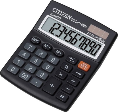 Picture of CITIZEN CALCULATOR OFFICE SDC-810NR, 10-DIGIT, 127X105MM, BLACK