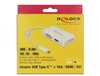 Picture of Delock Adapter USB Type-C™ male > VGA / HDMI / DVI female white
