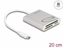 Attēls no Delock Card Reader USB Type-C™ for Compact Flash, SD or Micro SD memory cards