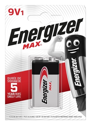 Picture of ENERGIZER BATTERY Max 426660 9V 6LR61, 1 piece, Eco pack