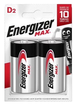 Изображение ENERGIZER BATTERY MAX D LR20, 2 pcs. ECO packaging