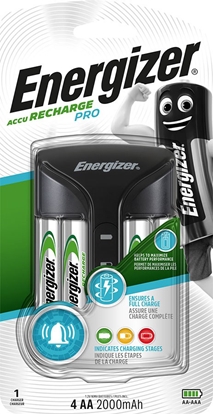 Picture of Energizer Pro ACU HR6 POW battery charger + 2 AA 2000 mAh batteries