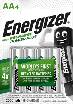 Picture of ENERGIZER BATTERY RECHARGEABLE POWER PLUS AA HR6/4 2000mAh