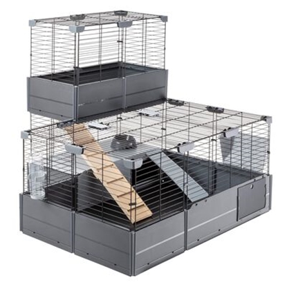 Attēls no FERPLAST Multipla Double - modular cage for rabbit or guinea pig - 107.5 x 72 x 96.5 cm