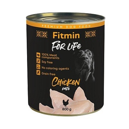 Attēls no FITMIN for Life Chicken Pate - Wet dog food - 800 g