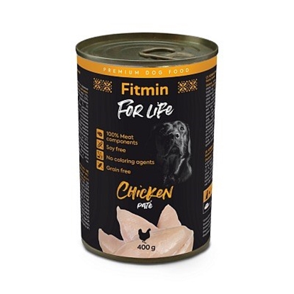 Picture of FITMIN for Life Chicken Pate - Wet dog food 400g