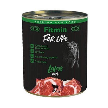 Attēls no FITMIN for Life Lamb Pate - Wet dog food - 800 g
