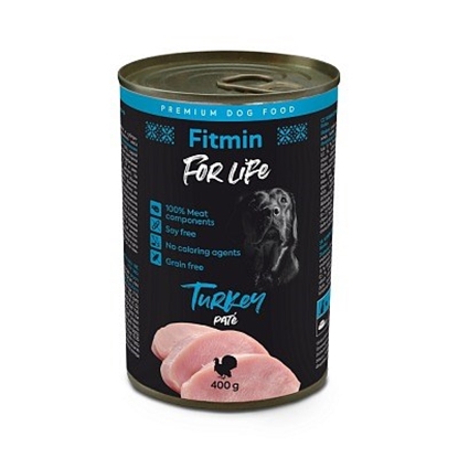 Изображение FITMIN for Life Turkey Pate - Wet dog food - 800 g