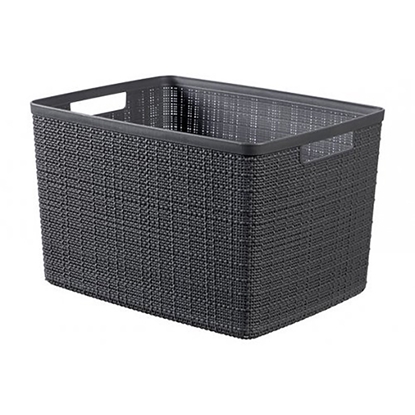 Picture of Grozs Jute L 20L 36x28x23cm tumši pelēks
