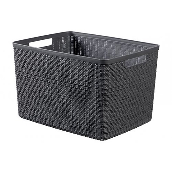 Picture of Grozs Jute L 20L 36x28x23cm tumši pelēks