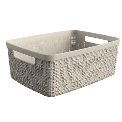 Picture of Grozs Jute M 12L 36x28x15cm krēmkrāsā (6)