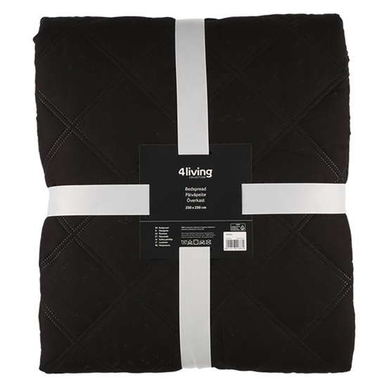 Picture of Gultas pārklājs 4Living Bedspread Atlanta 250x250cm melns