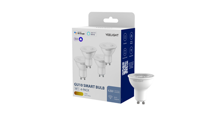 Attēls no Yeelight LED Smart Bulb GU10 4.5W 350Lm W1 White Dimmable, 4pcs pack | Yeelight | LED Smart Bulb GU10 4.5W 350Lm W1 White Dimmable, 4pcs pack | 4.8 W | WLAN