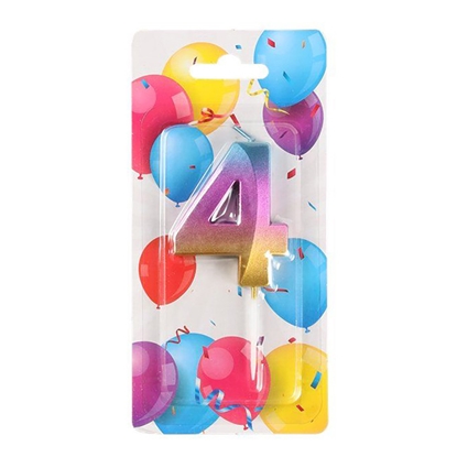 Picture of Jubilejas svece-cipars krāsaina Nr 4