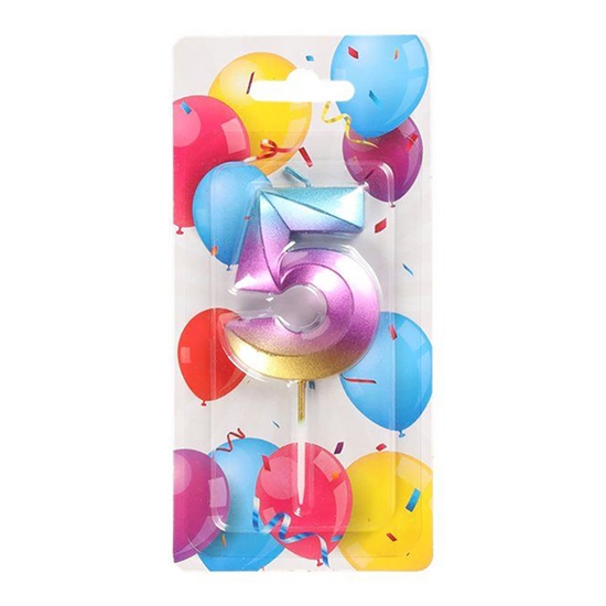 Picture of Jubilejas svece-cipars krāsaina Nr 5